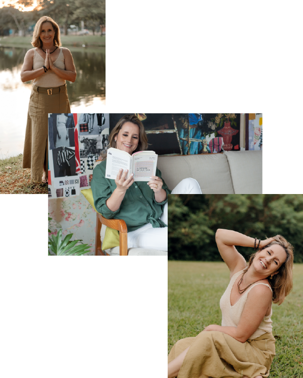 Uma mulher em momentos relaxante e de descontração